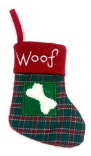 Doggy Dog Pup Puppy WOOF Mini 7 1/2" Christmas Stocking