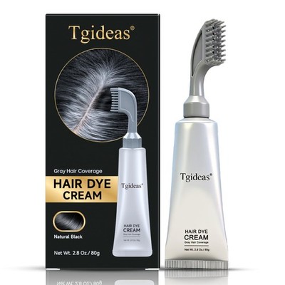 Hair Dye Comb Root Touch Up, Ammonia Free Gray Coverage, Black