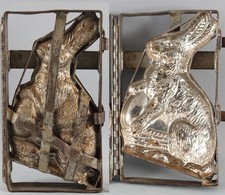Antique Cast Iron Large Easter Bunny Rabbit Candy Chocolate Ice Cream Mold, NR