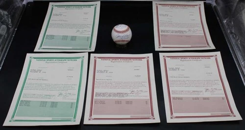 1950's World Series MVP Signed 1994 Baseball Phil Rizzuto +7 Autograph ZJ20186