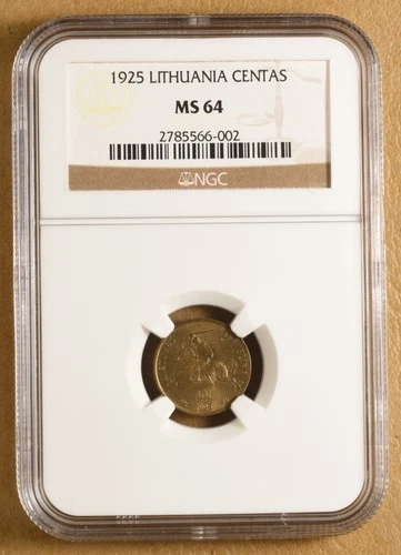 1925 Lithuania Centas NGC MS64