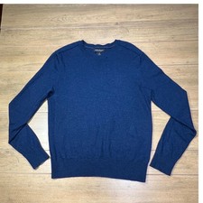Banana Republic Mens Blue Merino Wool Crew Neck Sweater Size M
