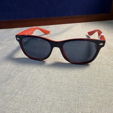 Ray-Ban Junior RJ 728/80 47 Square Lightweight Black Red Plastic Sunglasses boy