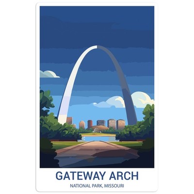 Gateway Arch National Park - Vinyl Decal Sticker - Car Window Laptop - #1277