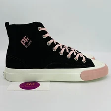 PF Flyers Women's The All American Hi Casual Sneakers Black/Pink Size 7.5