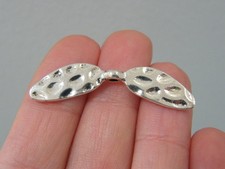 10 Angel wing spacer beads antique silver tone AW60