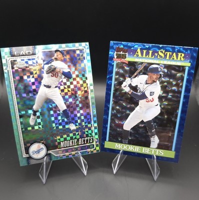 2026 Topps Chrome Mookie Betts /199 X-fractor  & 2026 Topps Series 2 Mookie...