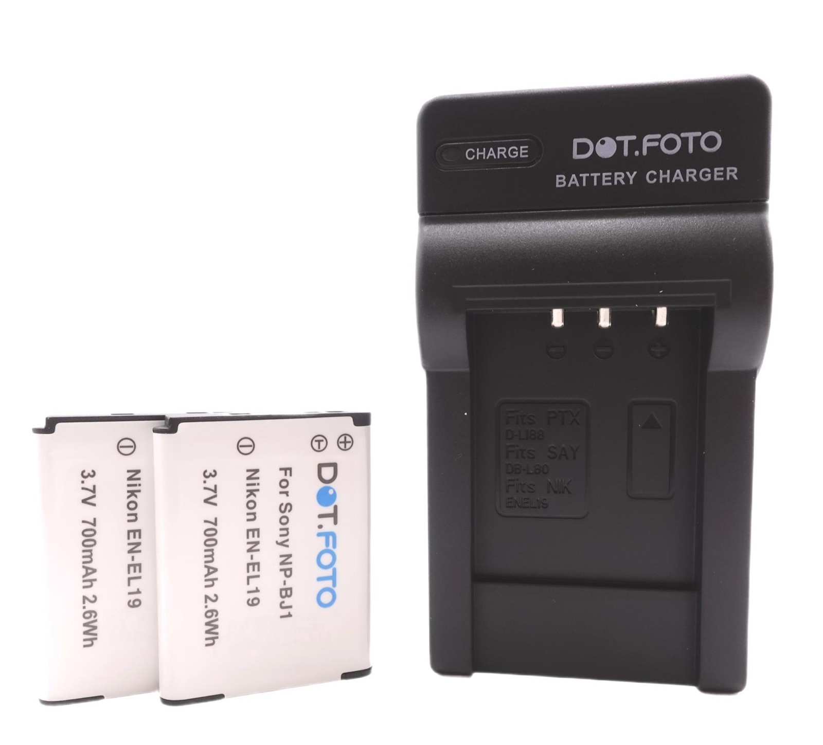 2x EN-EL19 Battery & USB Charger for Nikon Coolpix S3300 S3400 S4100 S5200 S6600