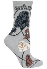 Adult Socks COCKER SPANIEL Solid Colors Adult Socks/Gray