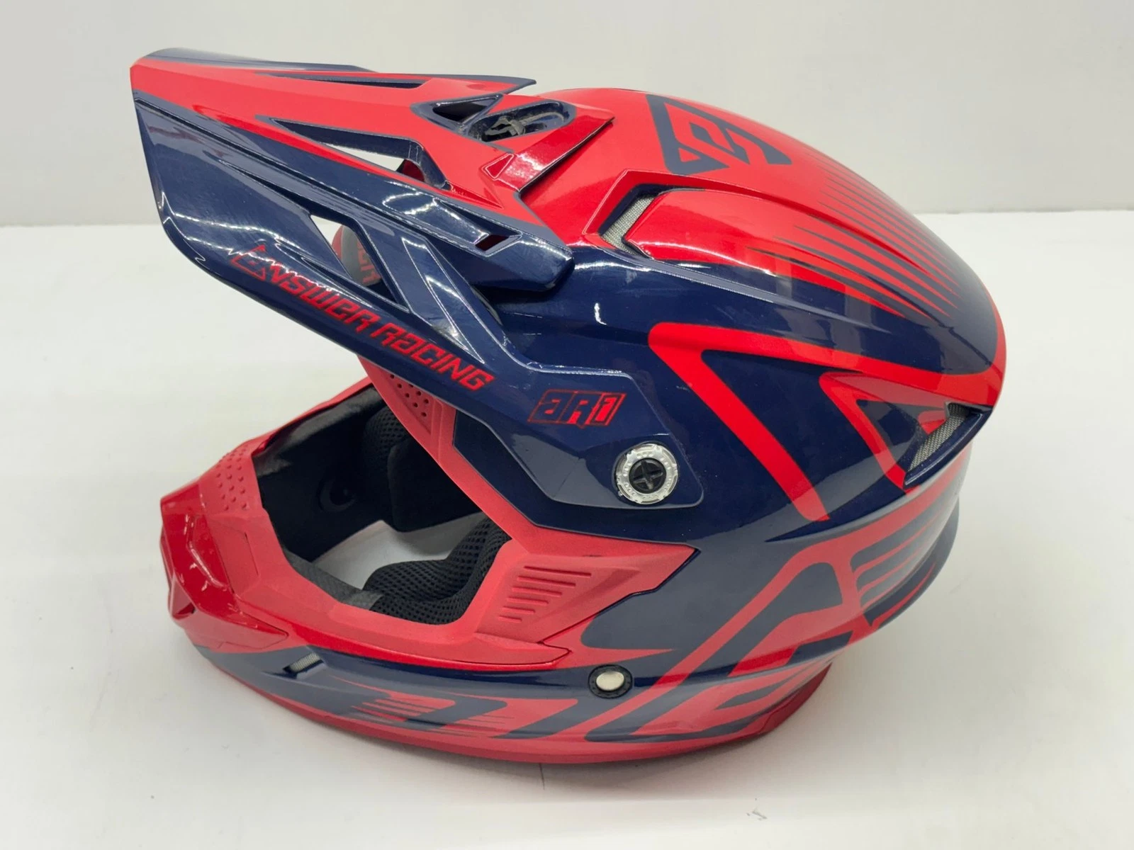 New Answer Men's Helmet X Large Red Blue XL Riding Head Protection Gear MX