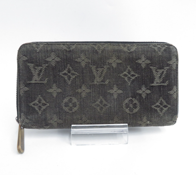ルイヴィトン　ジッピーウォレット Authentic LOUIS VUITTON Monogram Denim Zippy Round Zipper Long