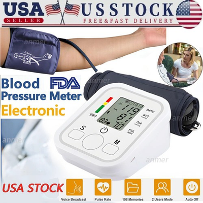 #ad Digital Upper Arm Blood Pressure Monitor Automatic BP Machine with Heart Rate. $9.39