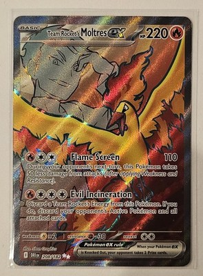 ポケモンカードゲーム ROCKET'S MOLTRES ex SPECIAL ART RARE Team Rocket's Moltres ex #208/182 Full Art Foil Pokemon Card NM | eBay