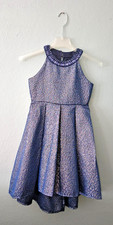 RARE EDITIONSEmbellished Metallic Brocade Dress, Girls Size 7
