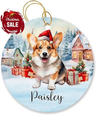 Personalized Name Corgi Lover Xmas Ornament , Unique Corgi Dog Pet Ornament G...