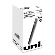 uni-ball UBC1921065 Extra-Fine 0.5 mm Pen - Black Ink, Black Barrel 36/Box New