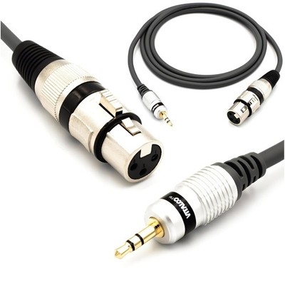 XLR Buchse auf 3,5mm Stereo Klinke Kabel 3m Mikrofonkabel 3 Polig auf 3.5 TRS