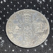 Victoria 1889,Double Florin , nice detail.  #234