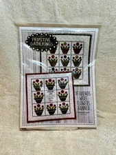 Prim. Gatherings "If Friends Were Flowers Banner" Wool Applique Embroidery kit