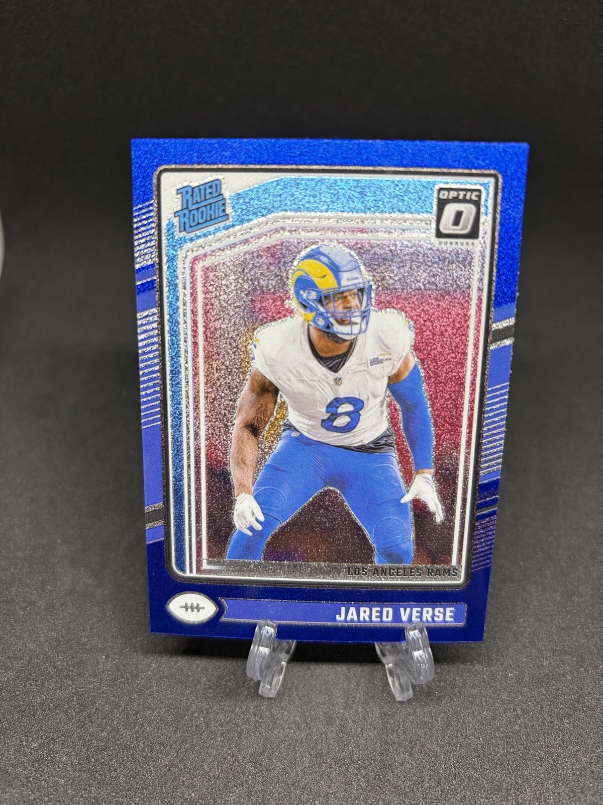 Jared Verse 2024 Optic Rated Rookie Blue Glitter Prizm RC #242 RAMS