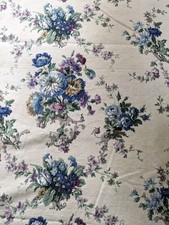 Pair of vintage Sanderson Thick Cotton Chintz Curtain Panels