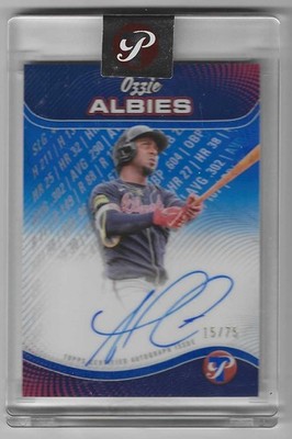 Ozzie Albies 2024 Topps Pristine Pristine Production Autograph SN 15/75 #PPA-OA