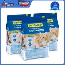 PetSafe ScoopFree Premium Crystal Cat Litter 3 Pack,8 Lb Bags with Odor Control