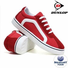 Clearance BNIB Ladies Dunlop Memory Foam Canvas Trainers Deck Red Size 5