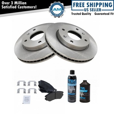 Front Premium Posi Metallic Brake Pad & Rotor Kit w/ Fluids for Kia Hyundai