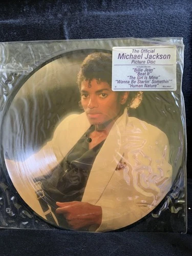 MICHAEL JACKSON Thriller 1983 12" Picture Disc Hype Sticker EPIC 8E8 38867