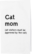 Enesco Parentheses Cat Mom Tea Towel, 28 Inches Long