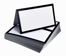 50 PCS Tented Place Cards Folded Wedding Buffet Food Labels Matte Stock