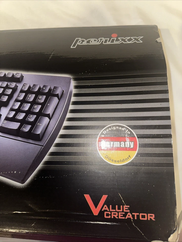 Perixx Periboard 512 Ergonomic Split Keyboard Natural Design Black MIB Sealed - Image 3 of 4