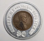 1929 State Bank of Milwaukee, WI Good Luck Encased Lincoln Wheat Cent SKMD01