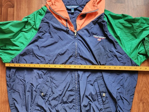 Ralph Lauren Polo Deportivo Azul Marino Bloque de Color Cortavientos Talla L - Imagen 8 de 14