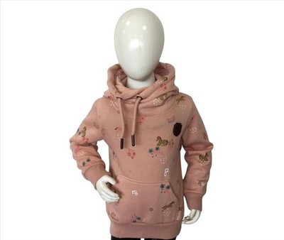 S&C Kinder Hoodie Pferde rose Kapuzenpulli MT270