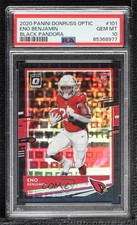 2020 Donruss Optic Rookies Black Pandora Prizm 11/25 Eno Benjamin PSA 10 14t3