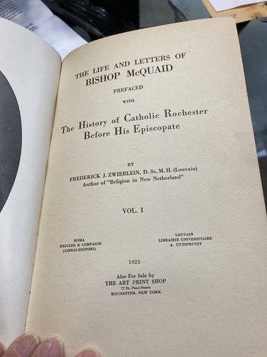 Bishop McQuaid Vol 1 1925 First Bishop Of Rochester - Picture 5 of 10