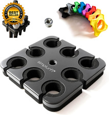 Multi Microphone Holder for Mic Stand - Square Tray Attachment Holds up to 8 Mic