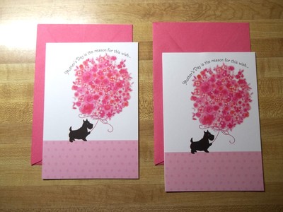 Scottish Terrier Scottie Scotty Dog Mother's Day Cards Lot of 2 NEW
