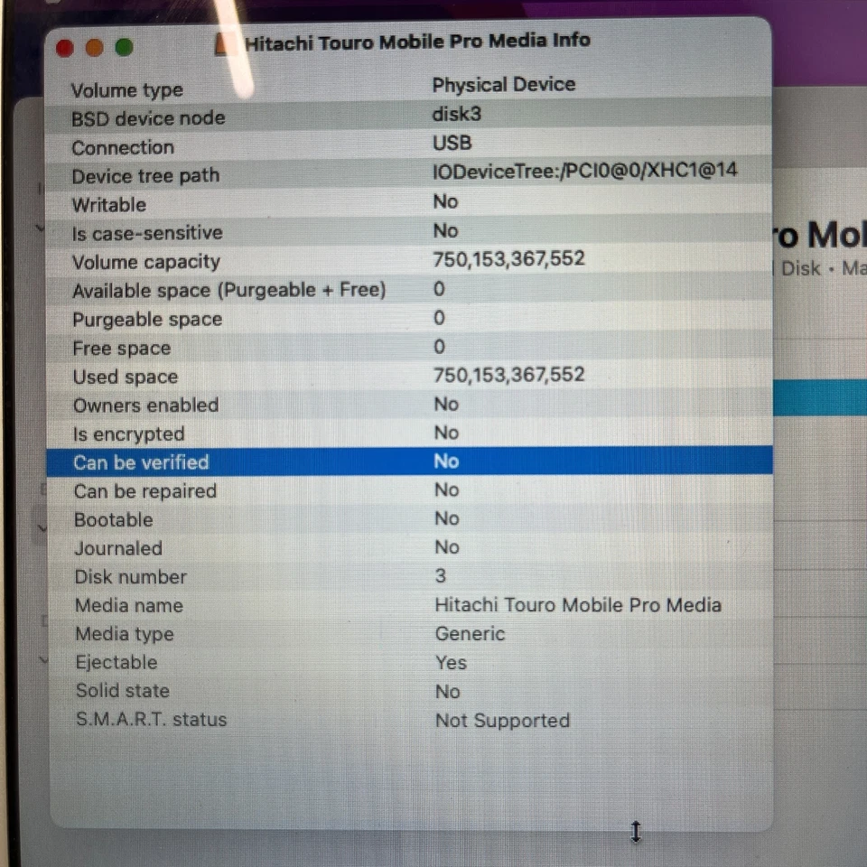 Hitachi Touro Mobile Pro 0S03110 USB 3.0 750GB Portable External Hard Disk Drive - Image 4 of 4