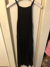 reformation black strap dress flare  sz s