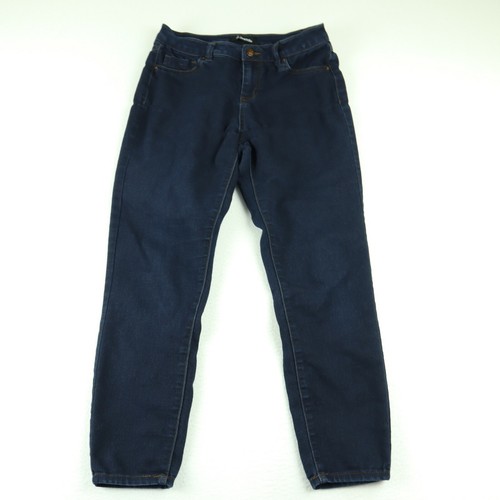 Dark Blue Denim Crop Skinny Jeggings | eBay