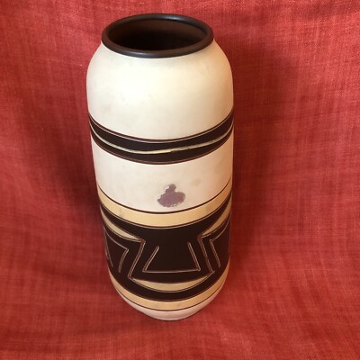 Vintage Sawa Keramik Vase 250 25 Scrafito MCM