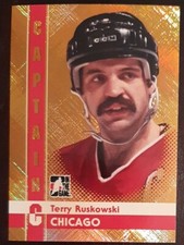2011 - 2012 ITG Terry Rushowski Captain C Gold /50 #90 Hockey Card