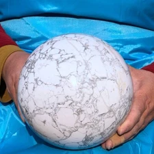 12.27LB Natural Crystal white turquoise Sphere ball  Reiki Healing decoration