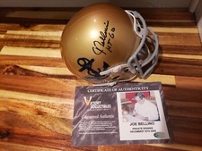 Joe Bellino 1960 Heismen Winner Navy Midshipman Signed Authentic Schutt Mini COA