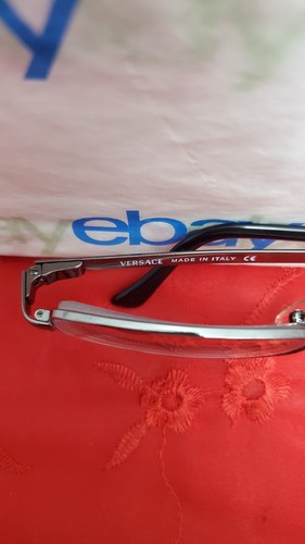 VERSACE 1001 1001 Silver/Black 52¤19 135 Eyeglasses "Frames Only" - Rx Unknown - Picture 9 of 24