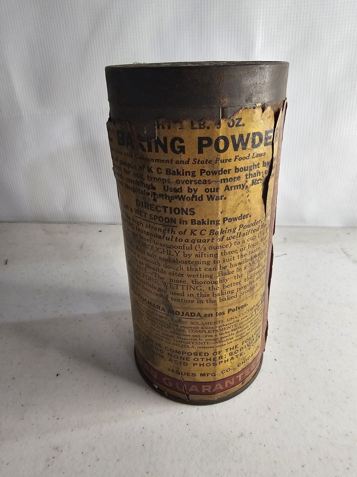 KC Baking Powder Vintage Tin 25 ounces With Lid Vintage eBay