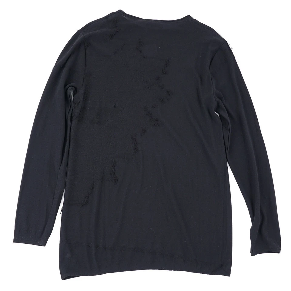 Camisa Kiton KNT Avant-Garde Larga Delgada Calce Drapeado Negra Algodón XL NUEVA CON ETIQUETAS Foto 2 de 4